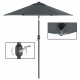 SONGMICS GPU202G01 parasoll, med UPF 50+, solseil, 30&deg; tilt, h�ndsveiv, uten fot - gr� polyester og st�l