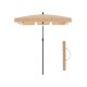 SONGMICS GPU25BR parasoll, med UPF 50+ beskyttelse, vippbar solskjerm, PA-belagt, b�reveske, uten base - taupe polyester og st�l