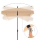 SONGMICS GPU25BR parasoll, med UPF 50+ beskyttelse, vippbar solskjerm, PA-belagt, b�reveske, uten base - taupe polyester og st�l