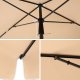 SONGMICS GPU25BR parasoll, med UPF 50+ beskyttelse, vippbar solskjerm, PA-belagt, b�reveske, uten base - taupe polyester og st�l