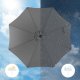 SONGMICS GPU30GYV1 parasoll, med UPF 50+, solseil, 30&deg; tilt, h�ndsveiv, uten fot - gr� polyester og st�l