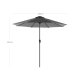 SONGMICS GPU30GYV1 parasoll, med UPF 50+, solseil, 30&deg; tilt, h�ndsveiv, uten fot - gr� polyester og st�l