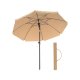 SONGMICS GPU060G01 strandparasoll, med UPF 50+, solbeskyttelse, vippemekanisme, b�reveske, b�rbar, �ttekantet - taupe polyester og jern