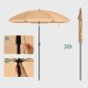 SONGMICS GPU060G01 strandparasoll, med UPF 50+, solbeskyttelse, vippemekanisme, b�reveske, b�rbar, �ttekantet - taupe polyester og jern