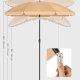 SONGMICS GPU060G01 strandparasoll, med UPF 50+, solbeskyttelse, vippemekanisme, b�reveske, b�rbar, �ttekantet - taupe polyester og jern