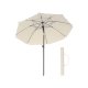 SONGMICS GPU60WTV1 strandparasoll, med UPF 50+, solbeskyttelse, vippemekanisme, b�reveske, �ttekantet - beige polyester og st�l