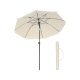 SONGMICS GPU65WTV1 strandparasoll, med UPF 50+, solbeskyttelse, vippemekanisme, b�reveske, b�rbar, �ttekantet - beige polyester og jern