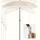 SONGMICS GPU65WTV1 strandparasoll, med UPF 50+, solbeskyttelse, vippemekanisme, b�reveske, b�rbar, �ttekantet - beige polyester og jern