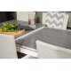 VENTURE DESIGN Gartenset mit Levels-Tisch mit Verlängerung und 8 Malin-Stühlen mit Armlehnen – weißes Rattan/graues Aintwood