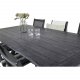 VENTURE DESIGN hagesett - m. Rives bord (200x100) og 6 Parma stoler, med armlener - svart akasie/aluminium 