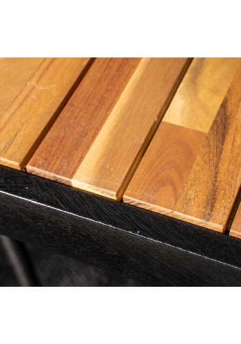 VENTURE DESIGN Gartenset, m. Bois Tisch (200x100) und 6 Anna Stühlen, m. Armlehnen - Akazie/Alu/Rattan