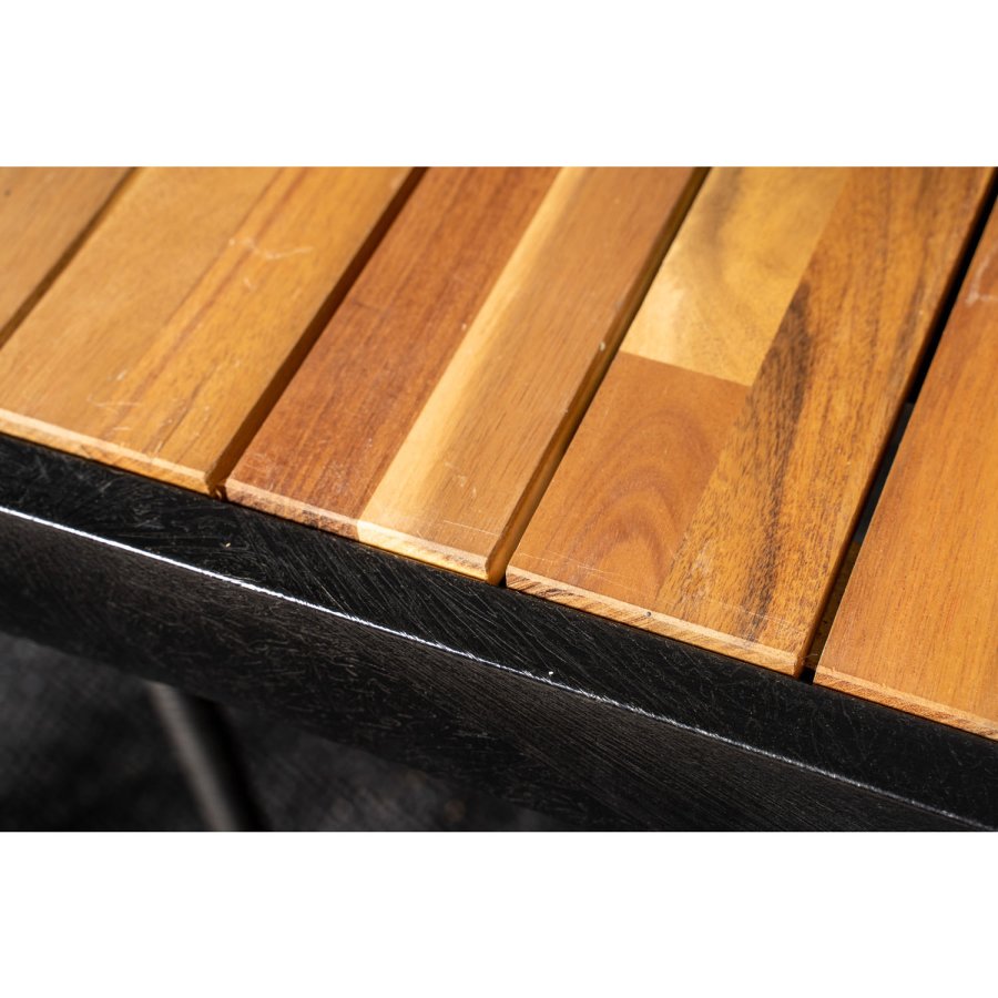 VENTURE DESIGN Gartenset, m. Bois Tisch (200x100) und 6 Anna Stühlen, m. Armlehnen - Akazie/Alu/Rattan