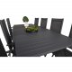 VENTURE DESIGN havest m. Marbella bord m. udtrk og 8 Break stole m. recliner - sort alu/textilene
