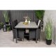 VENTURE DESIGN Gartenset, mit Levels Tisch, mit Verlängerung und 6 Malin Stühlen, mit Armlehnen - Anthrazit/Alu