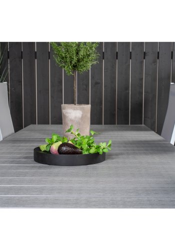 VENTURE DESIGN havest m Levels bord m udtrk og 8 Copacabana stole m recliner - gr aintwood/textil