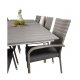 VENTURE DESIGN Gartenset mit Levels Tisch mit Verlängerung und 10 Anna Stühlen mit Armlehnen – graues Aintwood/Rattan