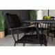 VENTURE DESIGN havest, m. Break havebord (150x90) og 4 Lindos stole - sort aintwood/alu/reb 