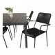 VENTURE DESIGN havest, m. Break havebord (150x90) og 4 Lindos stole - sort aintwood/alu/reb 