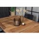 VENTURE DESIGN havest, m. Panama bord, m. udtrk og 4 Lindos stole - natur teak/sort alu/sort reb