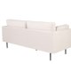 VENTURE DESIGN Boom 3-Sitzer-Sofa - beiger Samt und schwarzer Stahl