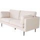 VENTURE DESIGN Boom 3-Sitzer-Sofa - beiger Samt und schwarzer Stahl