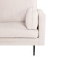 VENTURE DESIGN Boom 3-Sitzer-Sofa - beiger Samt und schwarzer Stahl