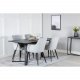 VENTURE DESIGN Marina spisebordsst, m. 4 stole - sort finer/sort metal og gr fljl/sort metal
