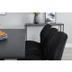 VENTURE DESIGN Marina spisebordsst, m. 6 stole - sort finer/sort metal og sort stof/sort metal