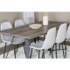 VENTURE DESIGN Marina spisebordsst, m. 6 stole - gr finer/sort metal og gr stof/sort metal