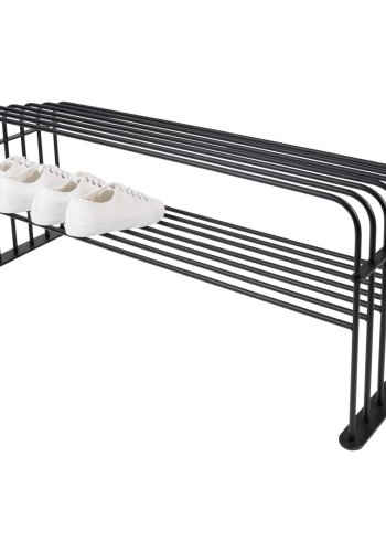 SPINDER DESIGN Grille skoreol, m. 2 hylder - sort stl (B:100)