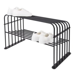 SPINDER DESIGN Grille skoreol, m. 2 hylder - sort stl (B:70)