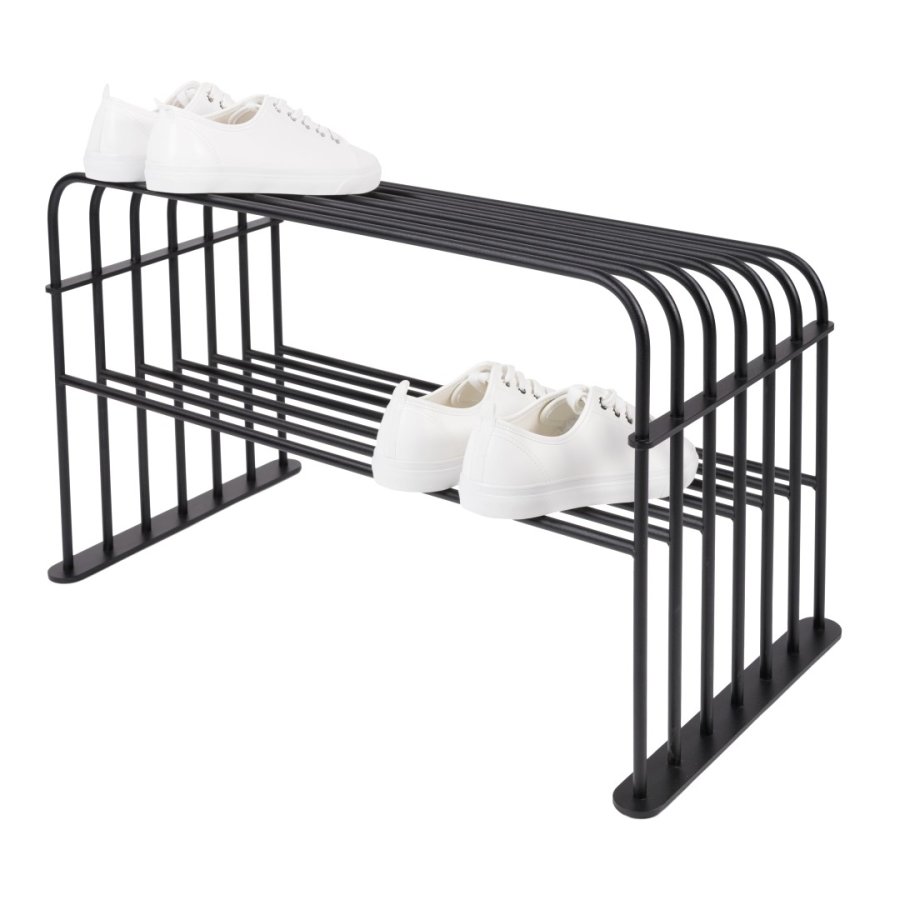 SPINDER DESIGN Grille skoreol, m. 2 hylder - sort stl (B:70)