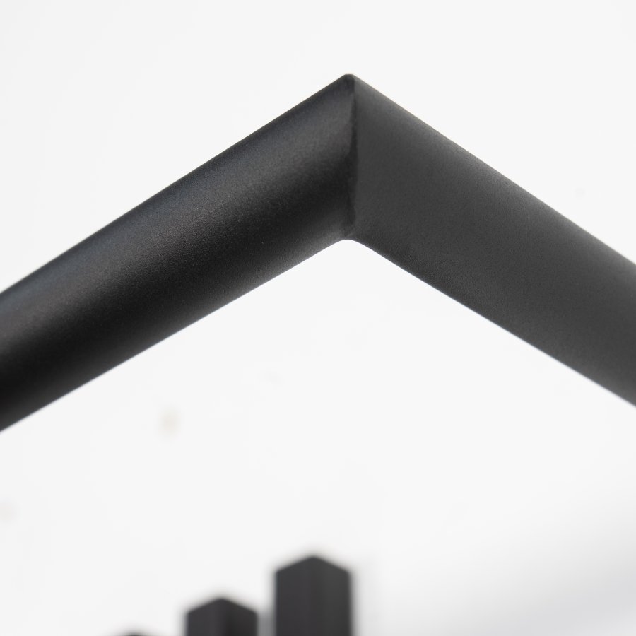 SPINDER DESIGN Senza knaggrekke, m. 2 knagger og hengerstang - sort stl