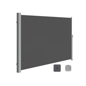 SONGMICS GSA160TG sidemarkise/solsejl, sidegardin - r�ggr� polyester og jern (160x300)