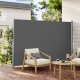 SONGMICS GSA164G01 sidemarkise/solsejl, sidegardin - r�ggr� polyester og aluminium (160x400)