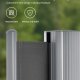 SONGMICS GSA164G01 sidemarkise/solsejl, sidegardin - r�ggr� polyester og aluminium (160x400)