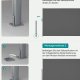 SONGMICS GSA164G01 sidemarkise/solsejl, sidegardin - r�ggr� polyester og aluminium (160x400)