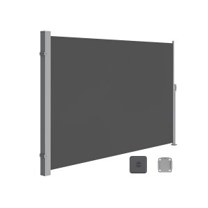 SONGMICS GSA165G02 sidemarkise/solsejl, sidegardin - r�ggr� polyester og st�l (160x350)