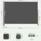 SONGMICS GSA165G02 sidemarkise/solsejl, sidegardin - r�ggr� polyester og st�l (160x350)