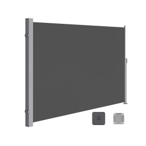 SONGMICS GSA180TG sidemarkise/solsejl, sidegardin - r�ggr� polyester og st�l (180x300)