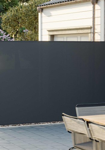SONGMICS GSA184G sidemarkise/solsejl, sidegardin - r�ggr� polyester og aluminium (180x400)