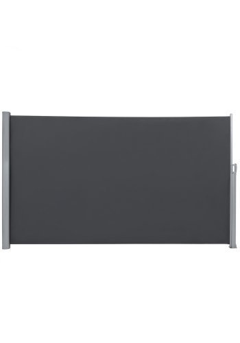 SONGMICS GSA204G01 sidemarkise/solsejl, sidegardin - r�ggr� polyester og aluminium (200x400)