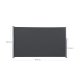 SONGMICS GSA204G01 sidemarkise/solsejl, sidegardin - r�ggr� polyester og aluminium (200x400)