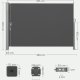 SONGMICS GSA205G02 sidemarkise/solsejl, sidegardin - r�ggr� polyester og st�l (200x350)