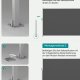 SONGMICS GSA205G02 sidemarkise/solsejl, sidegardin - r�ggr� polyester og st�l (200x350)