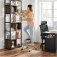 SONGMICS GSL002GY01 stige, m. 2 trin, gummif�dder, foldbar - trin med skridsikkert sort gummi og gr� st�l