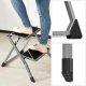 SONGMICS GSL002GY01 stige, m. 2 trin, gummif�dder, foldbar - trin med skridsikkert sort gummi og gr� st�l