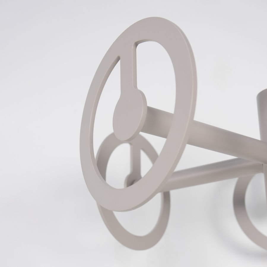 SPINDER DESIGN Circle stumtjener, m. 5 kroker - taupe stl (40)
