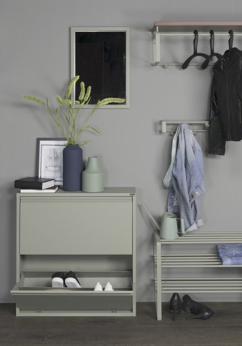 SPINDER DESIGN Rex knagerkke, m. 7 knager - stvgrnt stl (60x10)