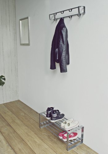 SPINDER DESIGN rektangulr Rex knaggrekke, m. 7 knagger - grtt stl